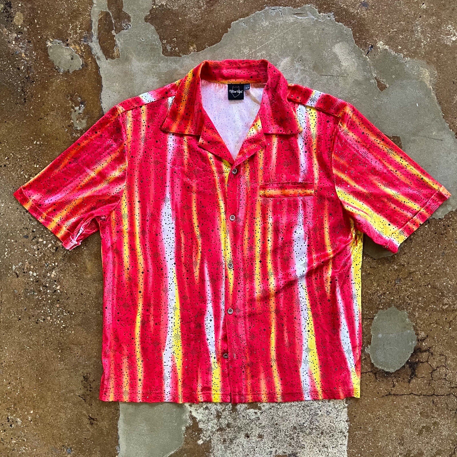 Vintage Third Rail Rave Button Up Shirt Mens Medium R… Gem