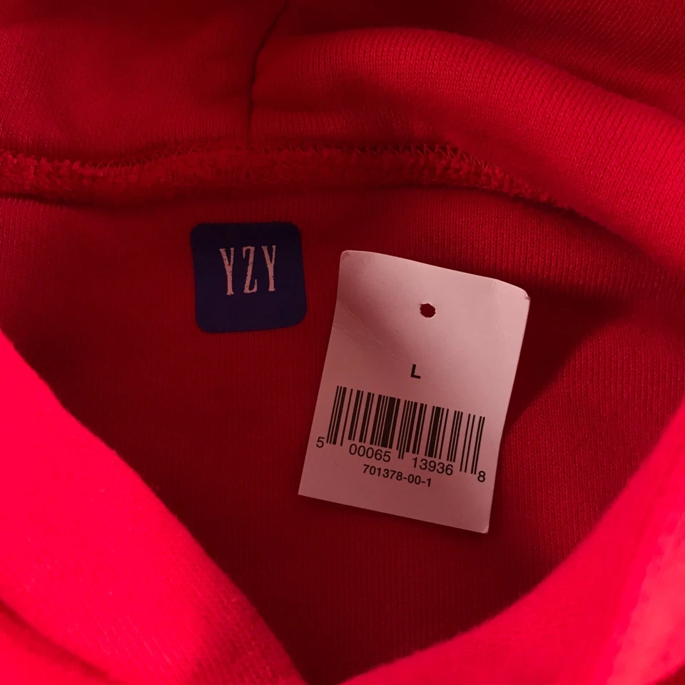 YZY Gap Sudadera con Capucha Niños Grande 10-11 Rojo Extremadamente Grueso Algodón Kanye West Etiqueta de Colaboración Foto 2 de 4