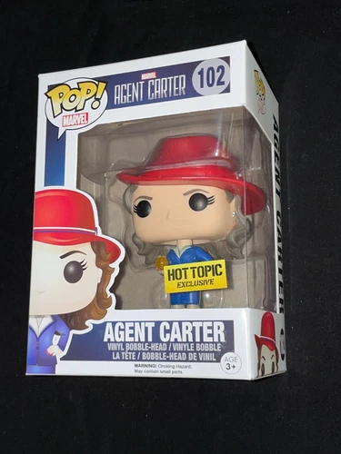 2015 AGENT PEGGY CARTER (w/gold orb) #102 Funko POP! Hot Topic Exclusive Marvel*