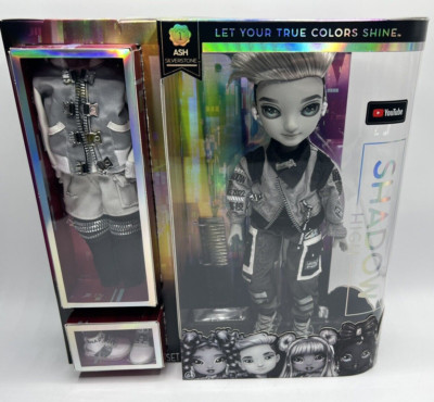 2021 Rainbow High Shadow Series 1 ASH SILVERSTONE Greyscale Fashion Doll Outfits