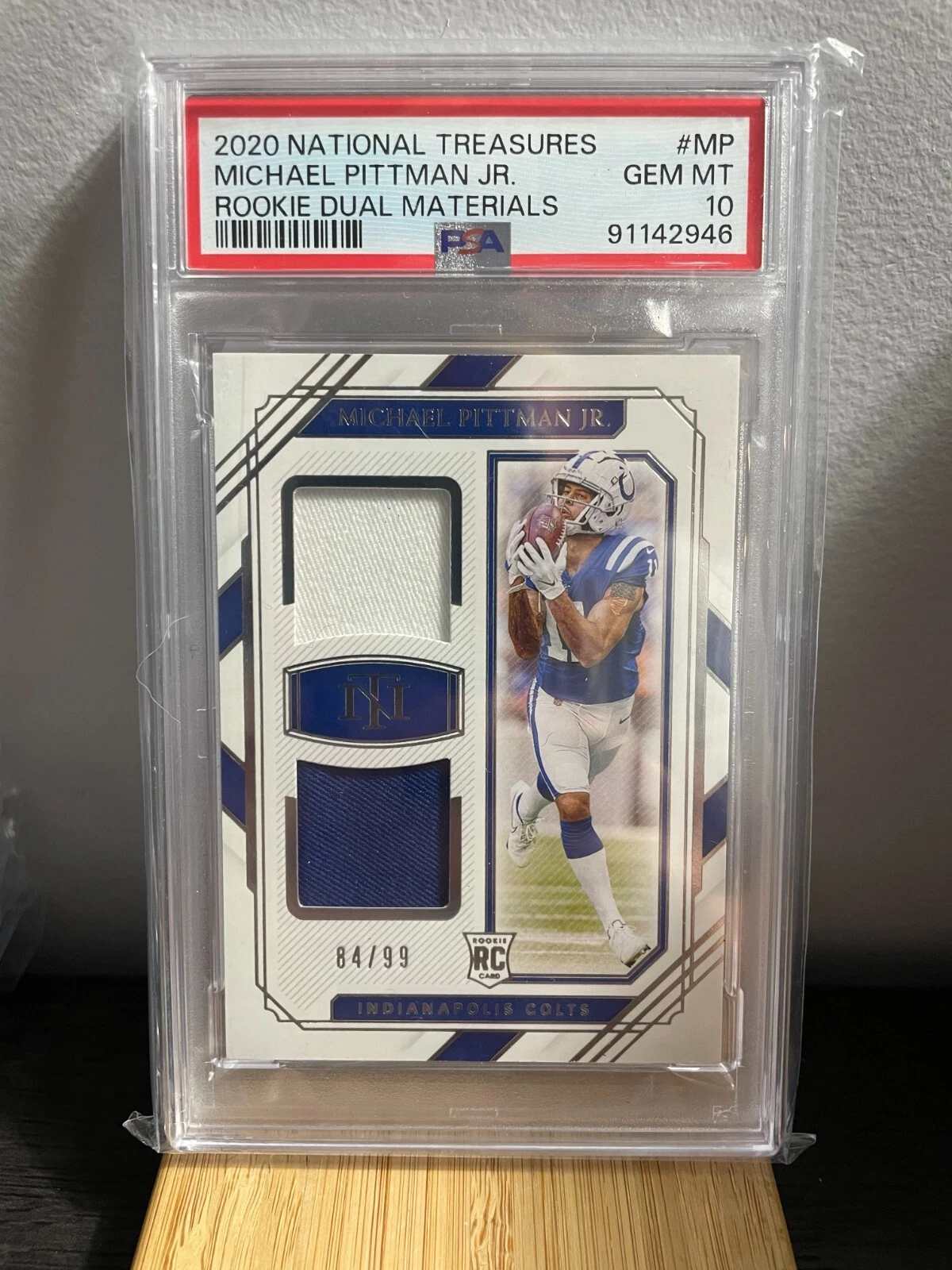 Michael Pittman Jr. Panini National Treasures Rookie Dual Materials #MP Base