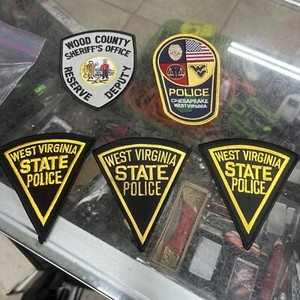 West Virginia State Police Wood County Sheriff’s Chesapeake Patch Bundle Lot x5