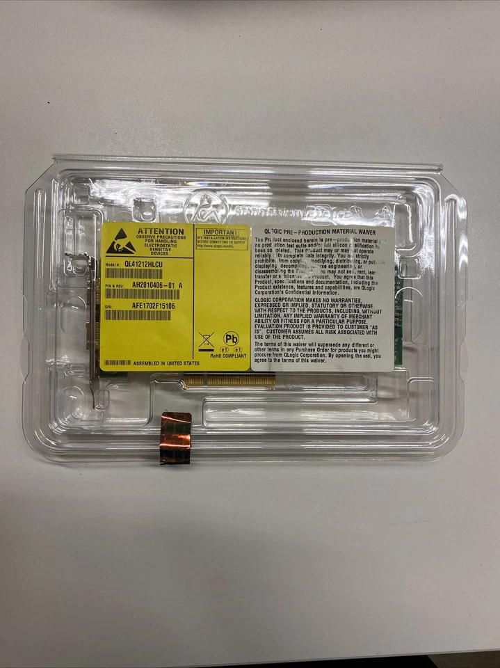 Dell QLogic QL45212HLCU-DE Dual Port 25GB PCIe Network LP Card P/N:AH2010406-01 - Image 3 of 4