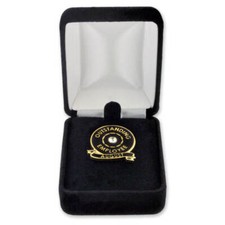 PinMart's Made in USA Velour Jewelry Lapel Pin Gift Box - Black