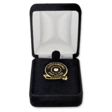 PinMart's Made in USA Velour Jewelry Lapel Pin Gift Box - Black