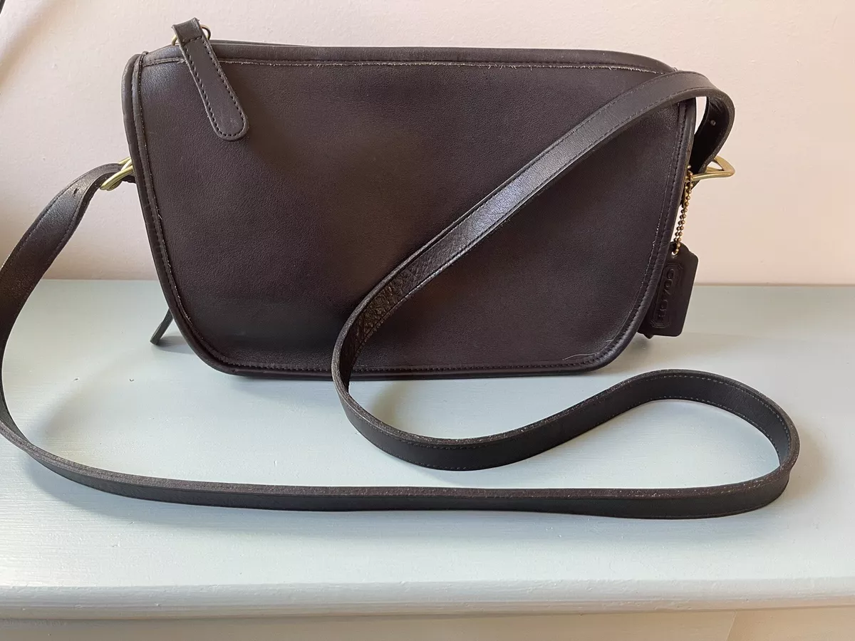 Vintage Coach Purse Mitchell 9968 Crossbody Small Unlined Bag Black Leather