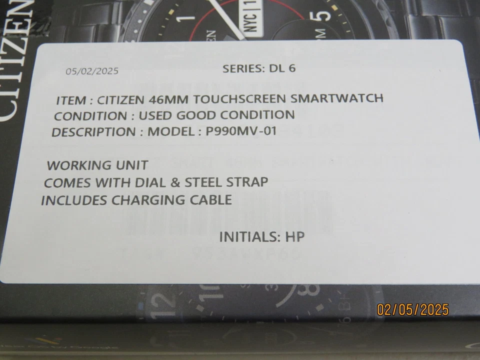 Citizen CZ Smart P990MV-01 Men - Digital Display Smart Watch [DL6] - Image 2 of 4