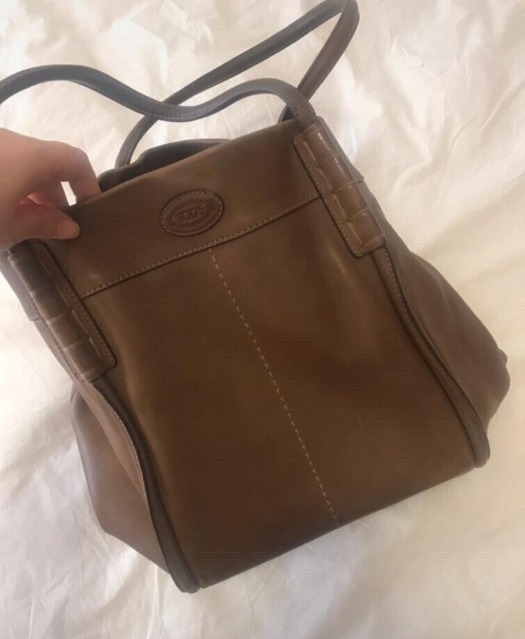 Borsa A Mano TODS Originale Handbag Shoulder Bag Brown Leather