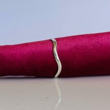 Wave Band Ring Sterling Silver Band Ring Minimalist Women Jewelry MM00011