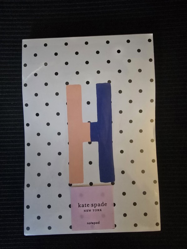 Kate Spade New York Initial "H" Notepad Paper Pad with 100 Pages 7" x 4"