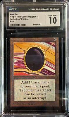 Magic: The Gathering MTG Mox Jet [Collectors' Edition] Graded CGC