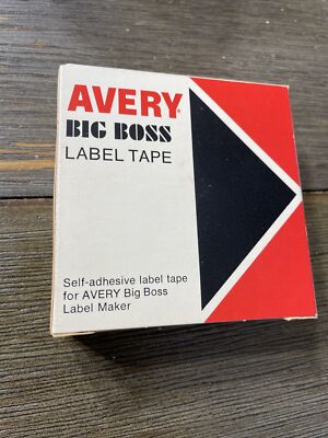 Vintage Avery Red Big Boss Label Tape 1  2305-02 New Old Stock