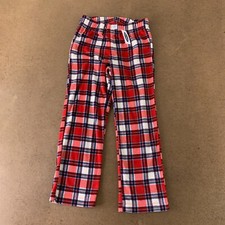 Old Navy Girls Size Small 6-7 Colorful Red Plaid Fleece Lounge Pants NWT
