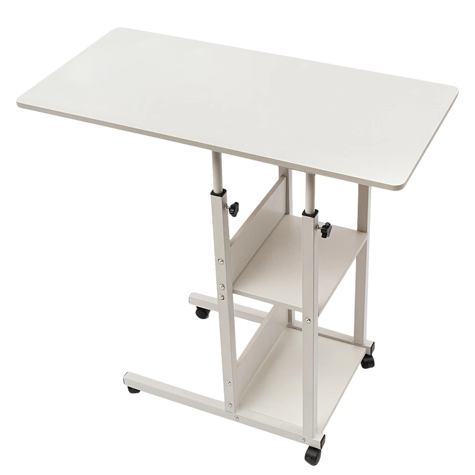 Компьютерный стол на роликах регулируемая высота подставка для ноутбука настольный компьютер для дома и офиса - Изображение 4 из 4