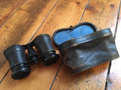 Jumelles anciennes Warner & Swasey, étui cuir (563) (Gebraucht) in La