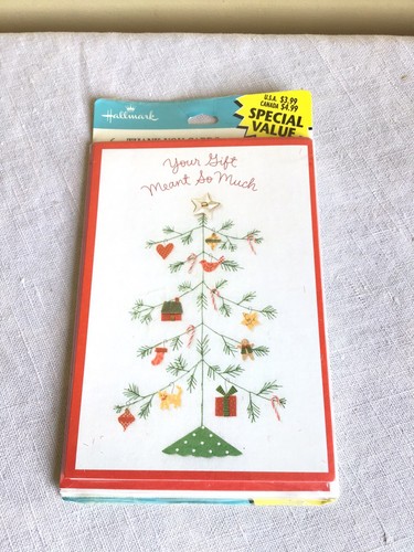 Vtg New Sealed Christmas Thank You Cards Notepad Paper Epherma Junk Drawer Lot - Picture 4 of 7