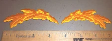 gold Oak leaf clusters Iron on Embroidered Patch set of 2 - scrambled eggs NEW