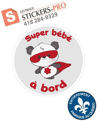 Stickers super bébé a bord