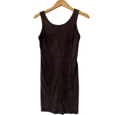 Forever 21 Size M Ribbed Knit Bodycon Mini Dress Sleeveless Dark Chocolate Brown