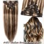 thumbnail 24 - 7pcs 15" 18" 20" 22" Clip In Remy Real 100% Human Hair Extensions Full Head N206
