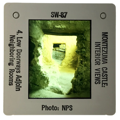 Montezuma Castle Photo Slide #4, Low Doorways Adjoin Neighboring Room by NPS