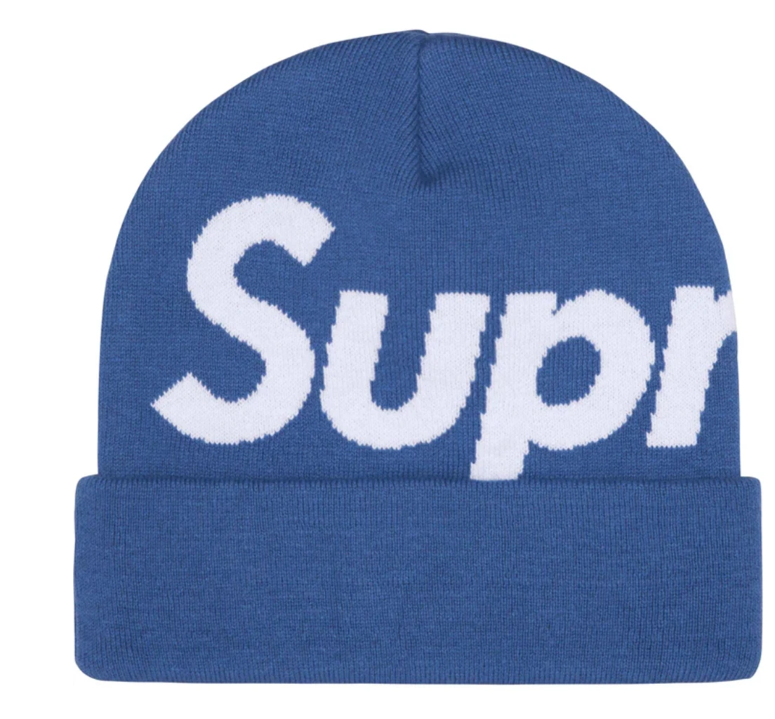 Bonnet Supreme Big Logo ardoise (bleu) FW24