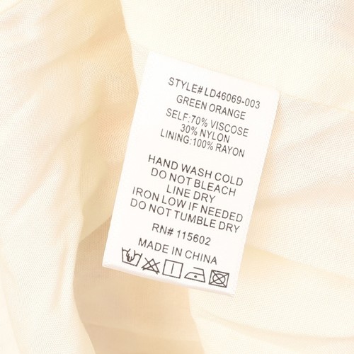 LUSH Nordstrom Twist Midi Solero XS Sin Tirantes Floral Naranja Verde NUEVO B19 - Imagen 5 de 6