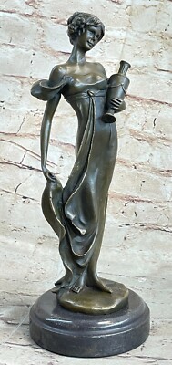 Maiden Feinste US Lost Wax Bronze Statue Skulptur Von Jean Patoue Figurine Dekor