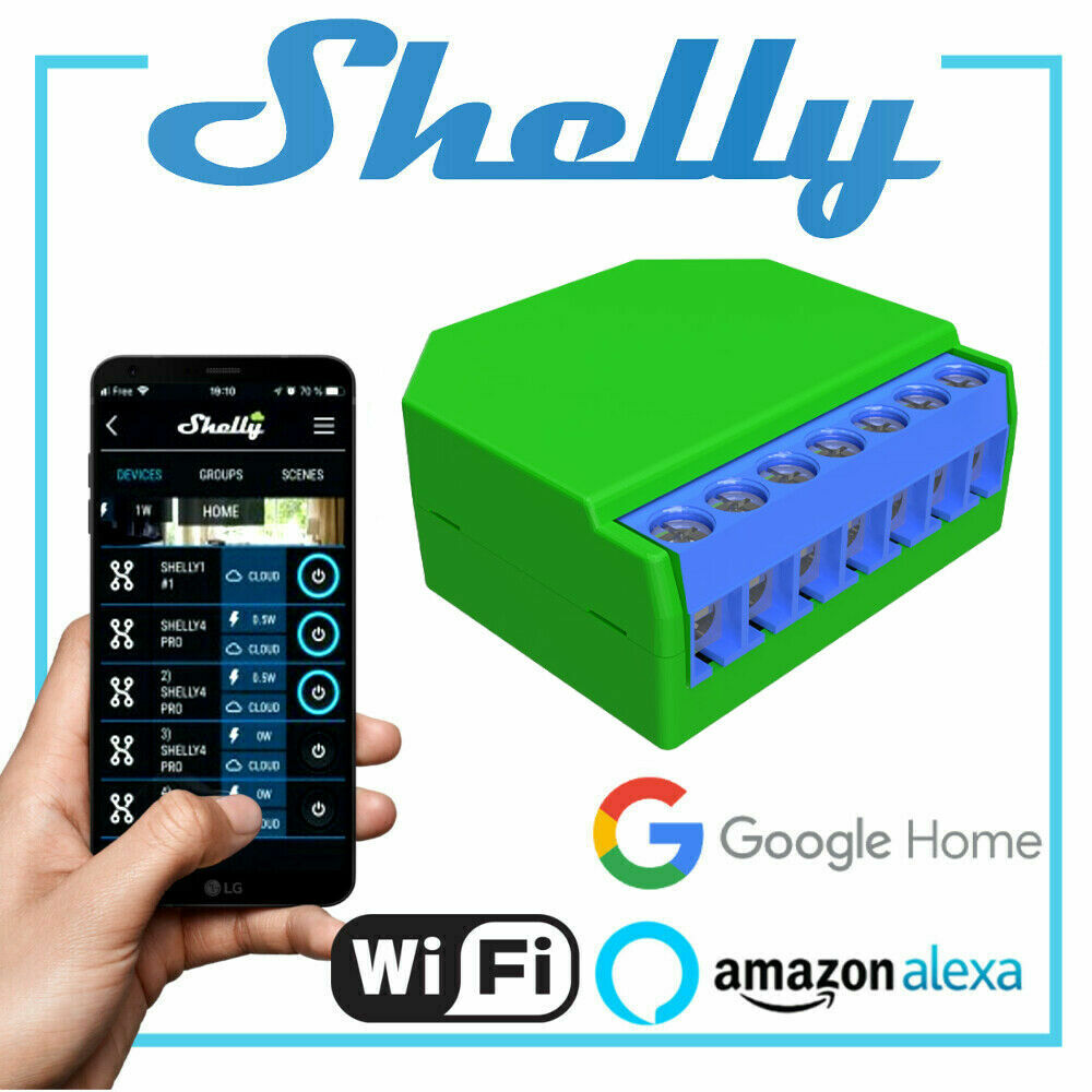 Interruttore Smart Shelly Dimmer 2 Scenari WiFi Domotica Alexa Google Home