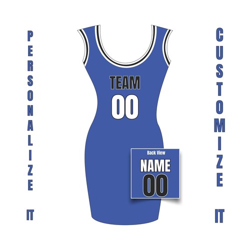 Custom Jersey Dress for Adults – Girls Basketball Name & Number Jersey Dress, La - Picture 63 of 91