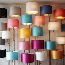 8" 10" 12" 14" EMPIRE DRUM SILK LAMP SHADES TABLE FLOOR LAMP CEILING LIGHT SHADE