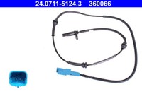 ATE 24.0711-5124.3 ABS Sensor FüR Peugeot CitroËN
