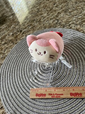 Anirollz Kittiroll Squishy Plush Pink White Cat Sensory Gift Lovey