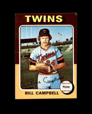Bill Campbell Hand Signed 1975 Topps Minnesota Twins Autograph