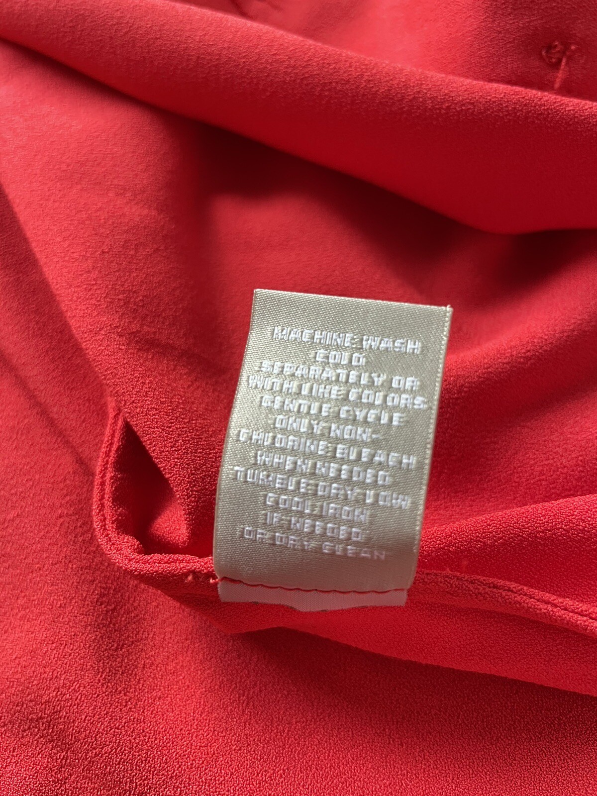 Joan Vass Studio Sz L Longline Red Tunic Button Front Stretch Sleeveless Slits