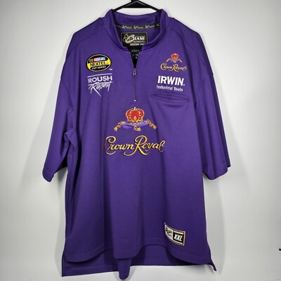 Chase Racing Crown Royal Liquor Racing Short Sleeve Shirt Men's 2XL NASCAR EUC