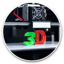 2 x Vinyl Stickers 15cm  - 3D Printing Machine Technology  #44005