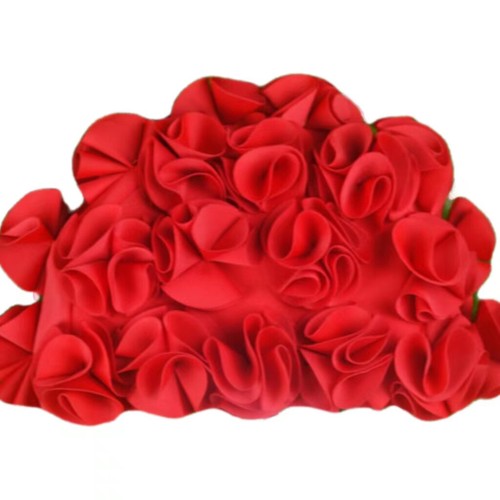 Stylish Lightweight Colorful Flower Petals Bathing Caps Swimming Cap Polyester, - Picture 4 of 23