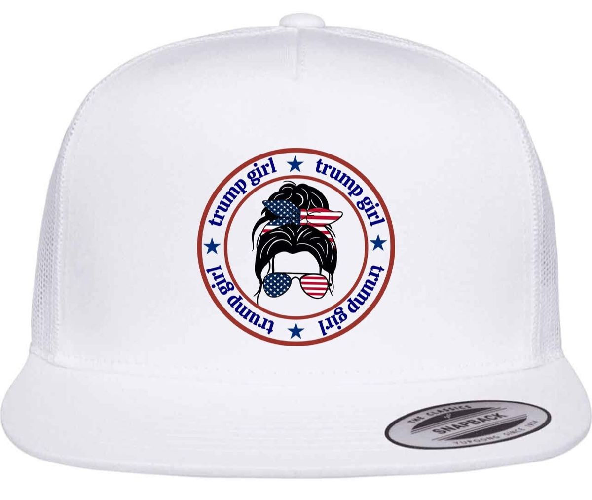 Trump Girl Snapback Trucker Hat Trump Girl Social Club - Tan Foam Trucker Cap | Shop Sweet  main image 2