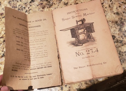1907 Singer Sewing Machine Instructional Manuals & Catalogue For Family 27-4 - Picture 17 of 24