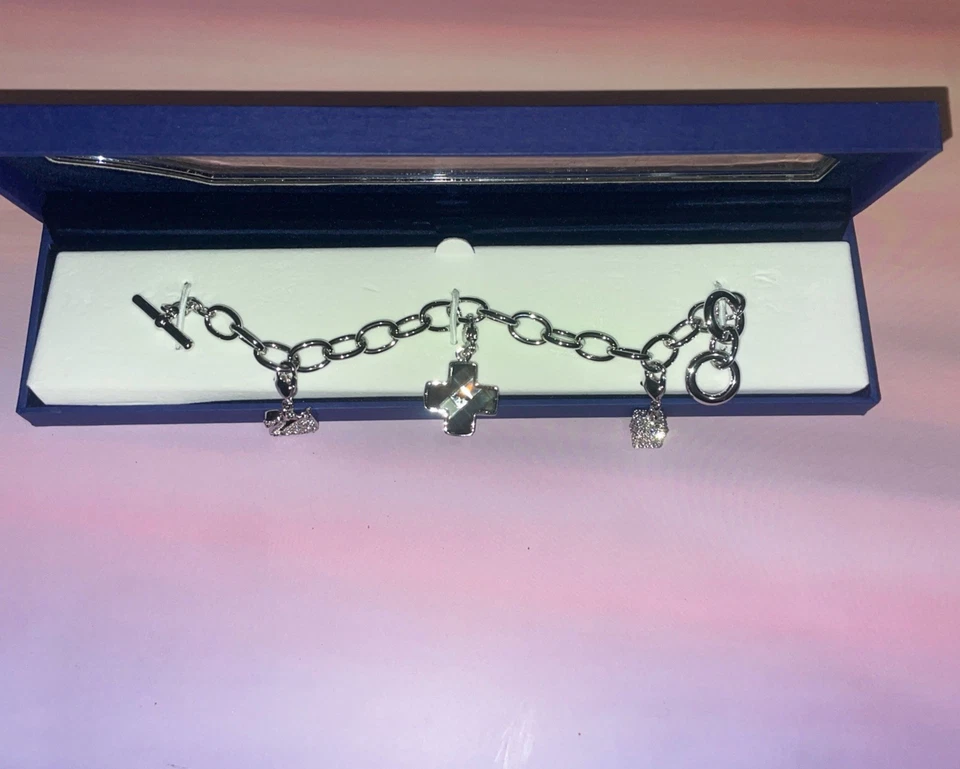 NUEVO Brazalete Swarovski DORINDA Charm Chapado en Rodio Tono Plata Foto 2 de 3