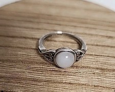 925 Sterling Silver Moonstone Ring Size 5