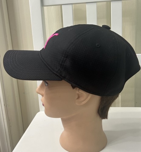 Black Pink Scripted Puma Adjustable Strap Adult Hat Cap Lightweight Athletic - Picture 3 of 7