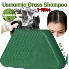 Nature Triangle Shampoo Bar,Nature Green Soap Shampoo,Usman-Grass Shampoo Bar