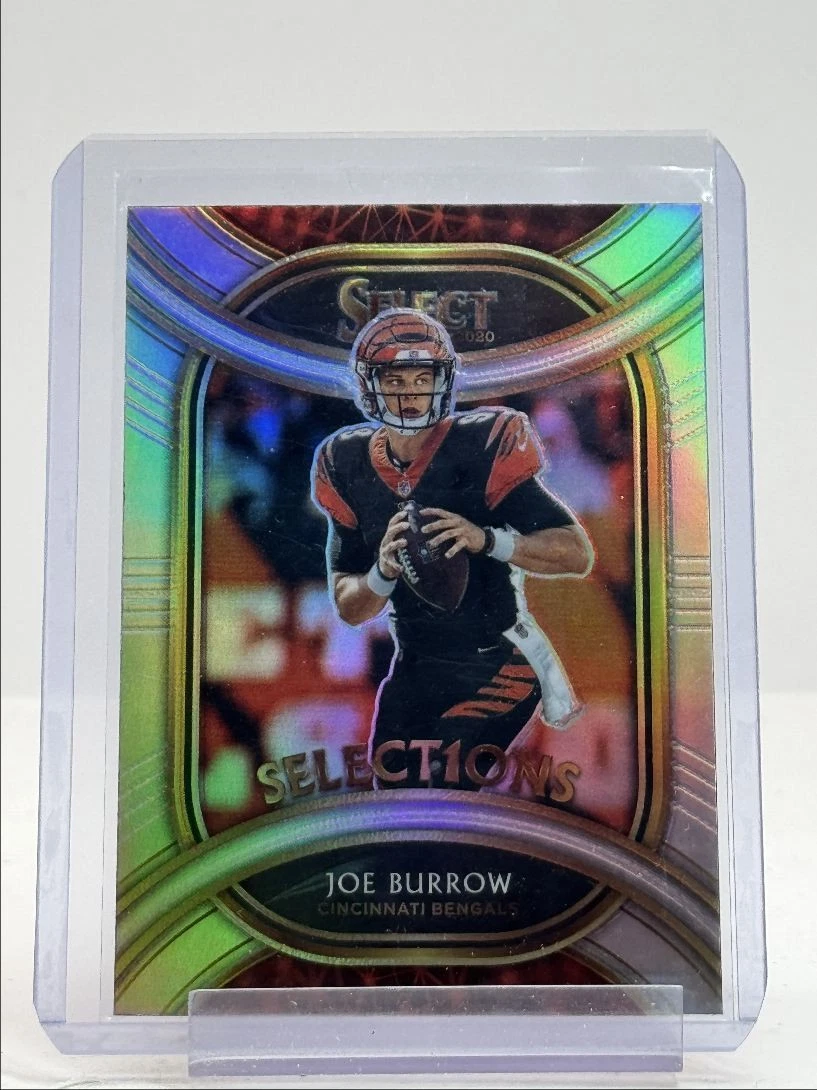 JOE BURROW 2020 SELECT NFL ROOKIE SELECTIONS SILVER PRIZM BENGALS RC Q3844
