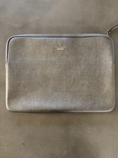 Kate Spade New York Laptop Case Silver Glitter With Gold Logo
