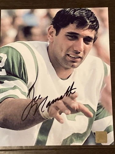 Joe Namath Autographed “JETS” Signed 8x10 Photo,  COA.HOF