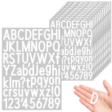 20 Sheet 1.5 Inch Letter and Number Stickers Self Adhesive Vinyl Letters Stic...