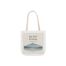 Inspirational Canvas Tote Bag, Be Still & Know, Motivational Gift, [...]
