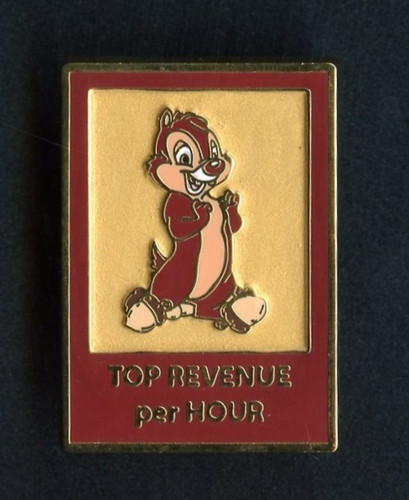 Disney Travel Company Chip & DALE Top Revenue per Hour 2003 Cast Award Pin